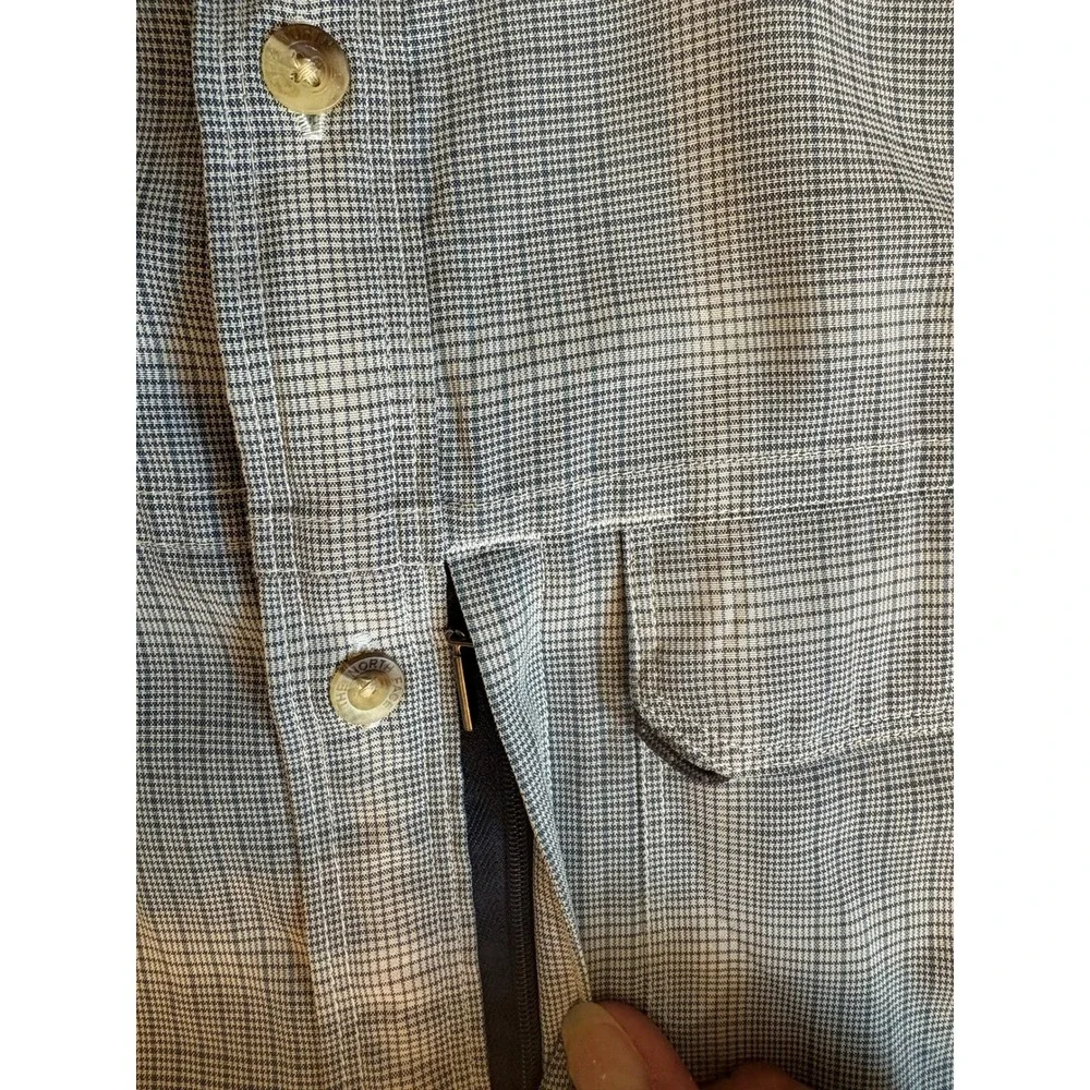 The North Face‎ Mens XL Blue Grey Plaid Short Sleeve Button Down Shirt